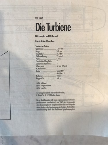 Bauplan für motorflieger die - bauplan,