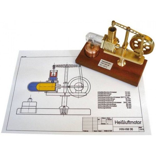Bauplan heißluftmotor hm - heißluftmotor, hw-hm