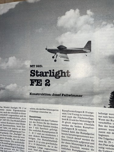 Bauplan für motorflugzeug - bauplan,