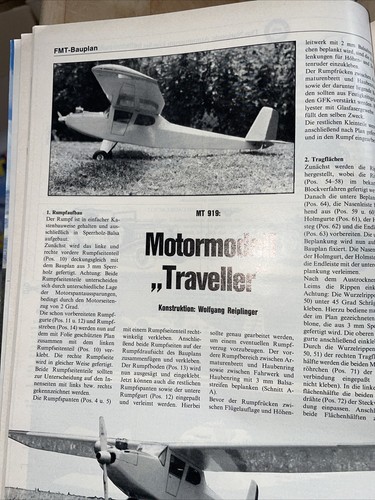 Bauplan für motorflugzeug - bauplan,