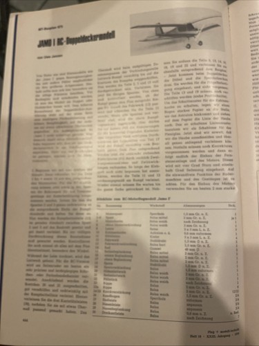 Bauplan für motorflugzeug - bauplan,