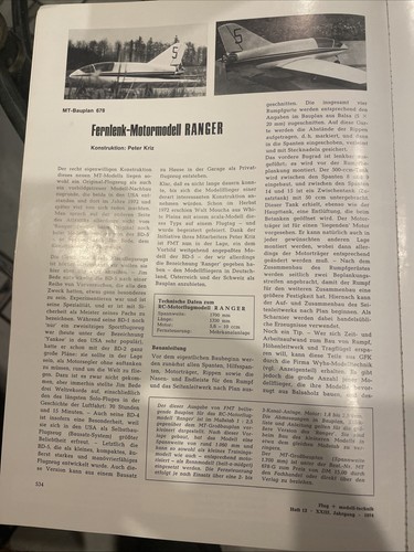 Bauplan für motorflugzeug - bauplan,